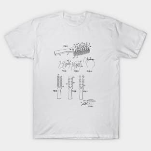 hair brush vintage patent drawing T-Shirt